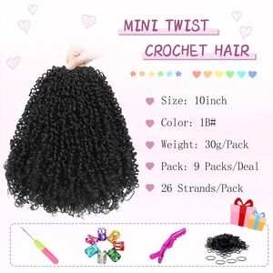 Hair Mini Twist Crochet Hair 1inch Passion Twist Hair Spring Twist